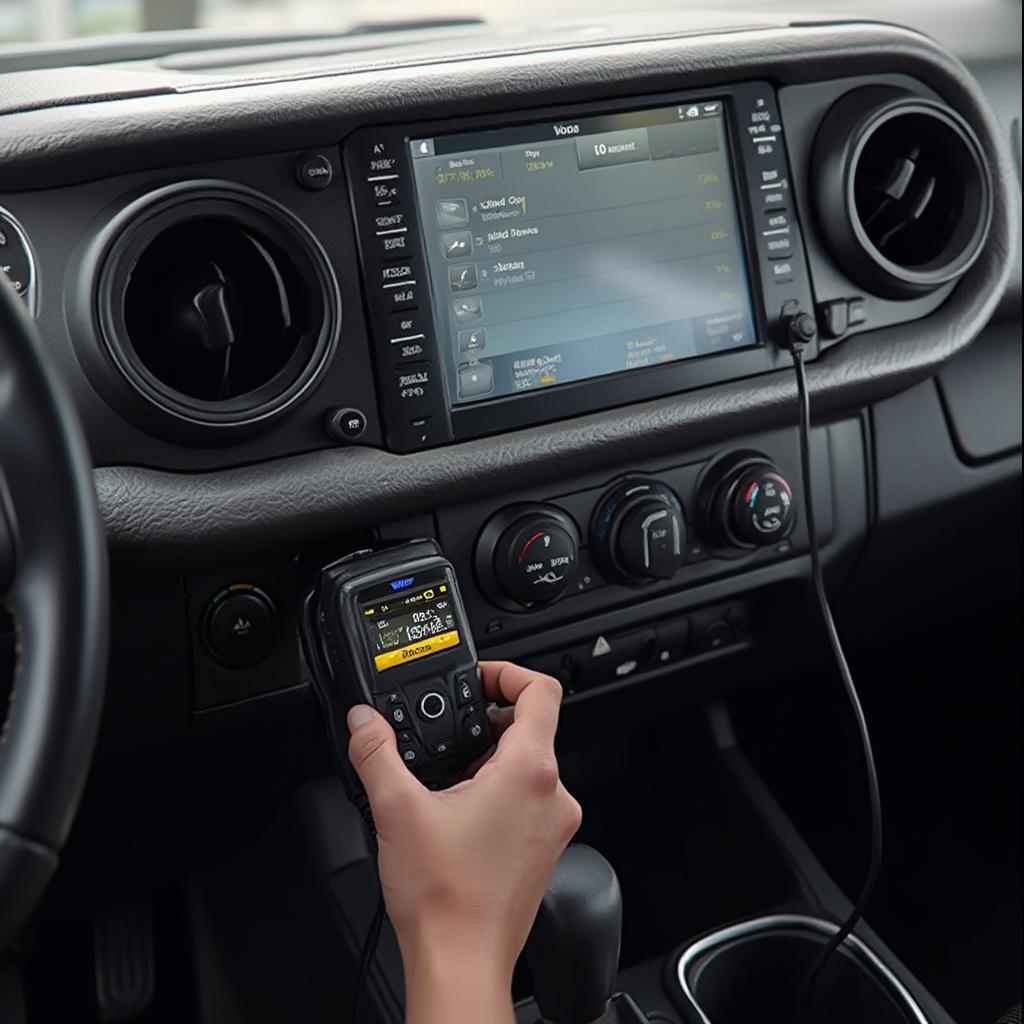 OBD2 Scanner Connected to 2019 Toyota Tacoma OBD2 Port