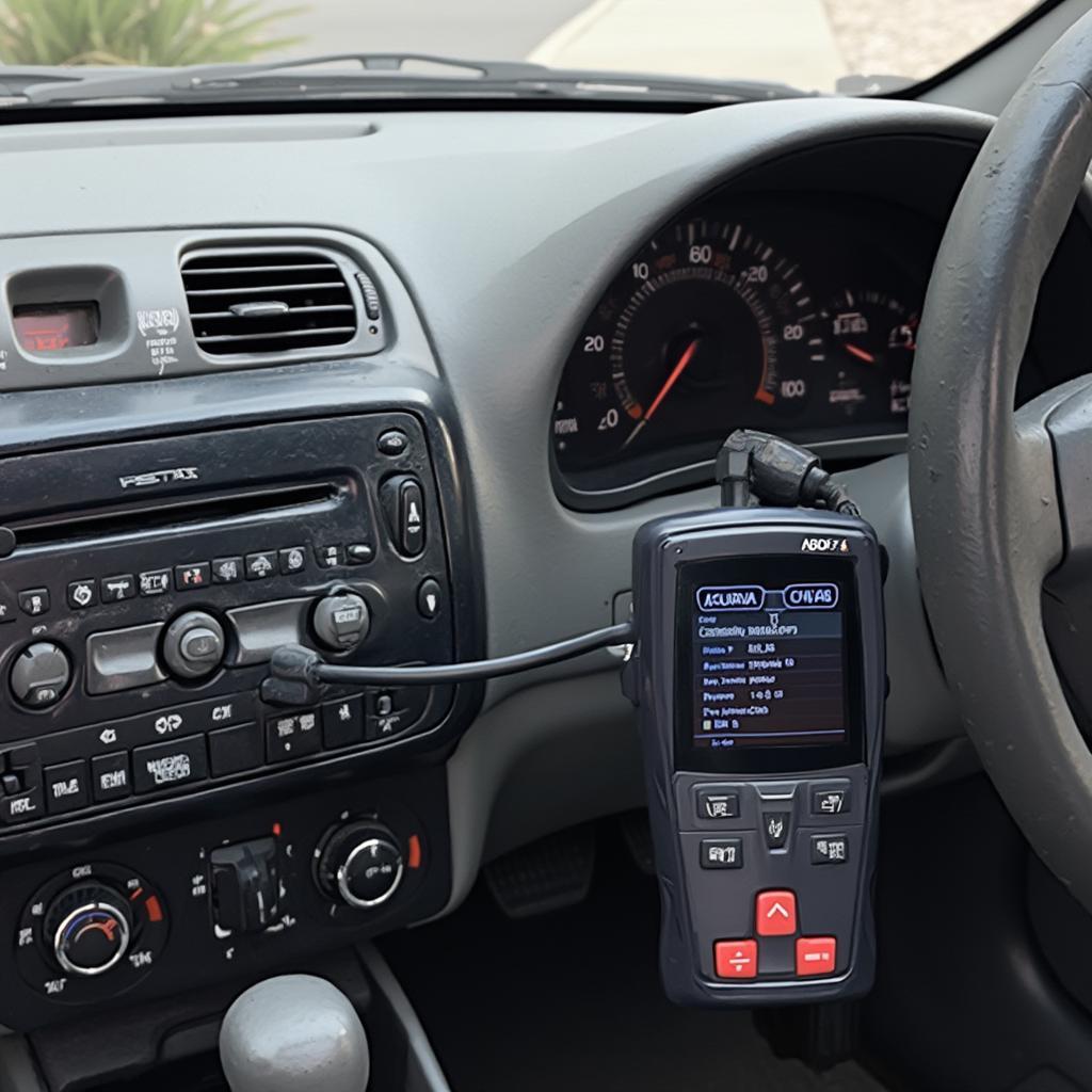 OBD2 Scanner Connected to a 1999 Acura Integra