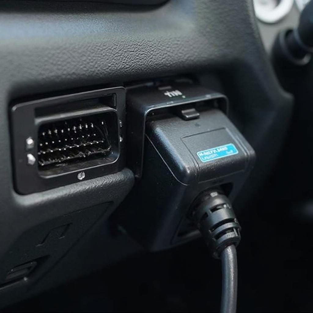 OBD2 Scanner Connected to a Car