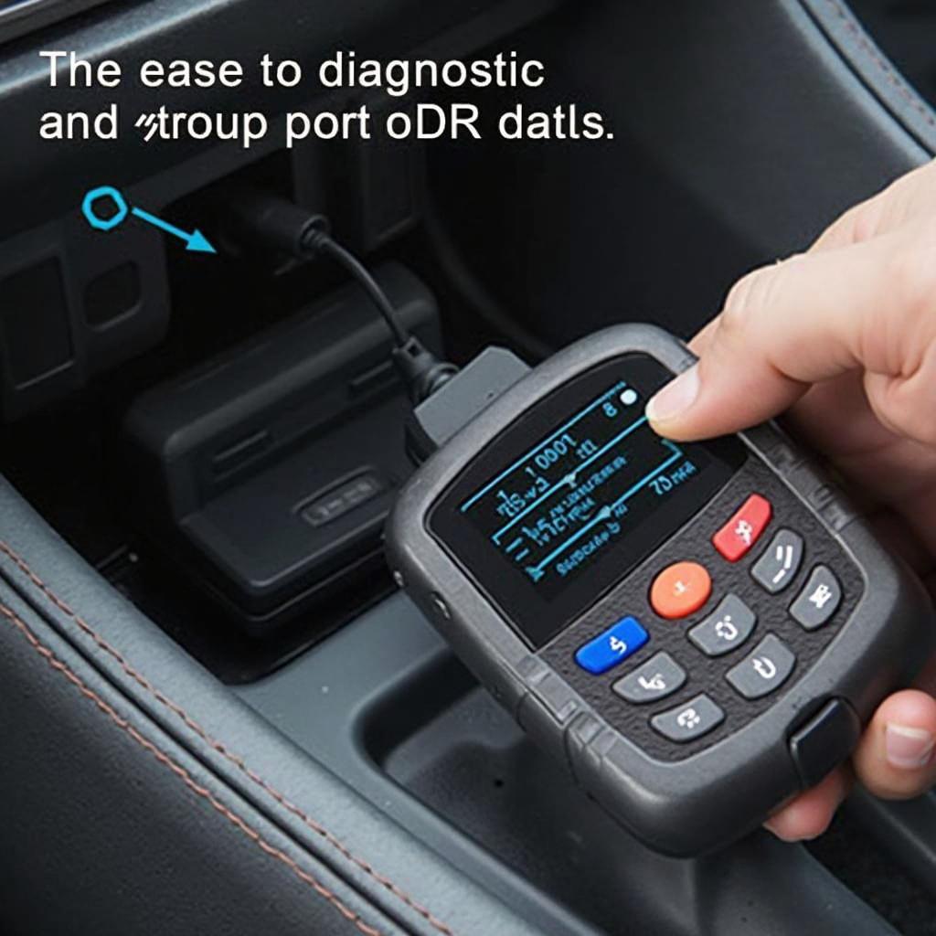 OBD2 Scanner Connected to a Car's OBD2 Port