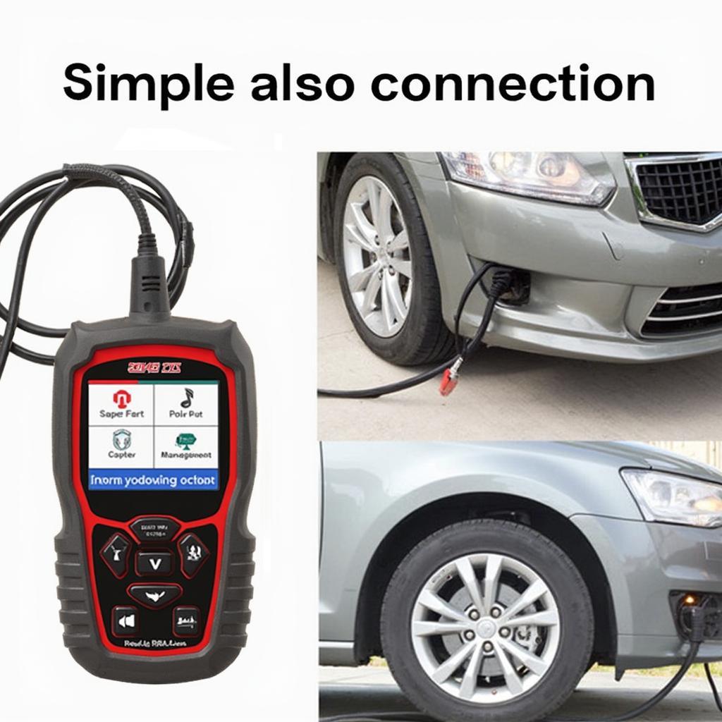 OBD2 Scanner Connected to Car's OBD2 Port