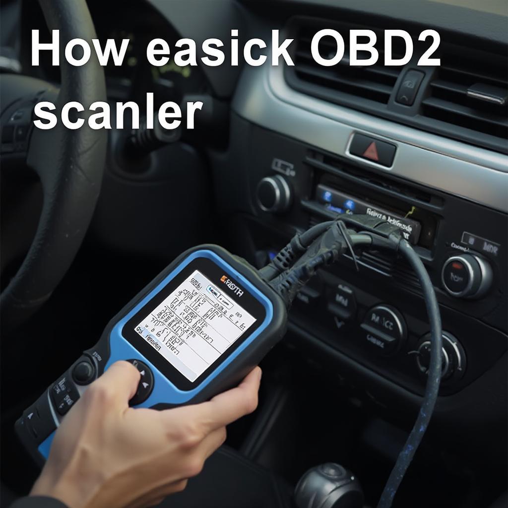 OBD2 Scanner Connected to a Car's Diagnostic Port