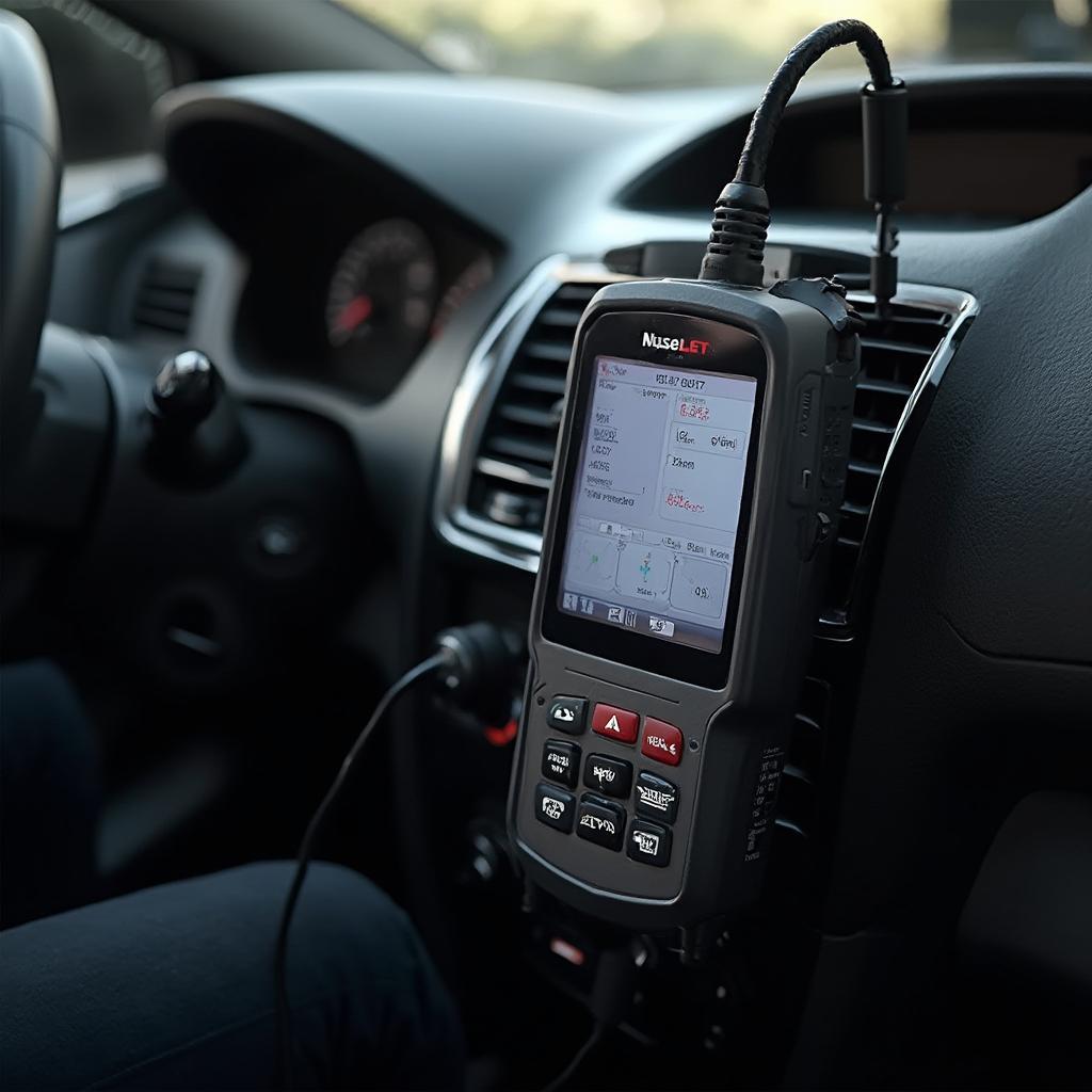 OBD2 Scanner Connected to a Car's Diagnostic Port