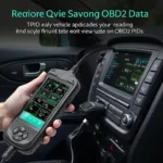 OBD2 Scanner Connected to Car Diagnostic Port