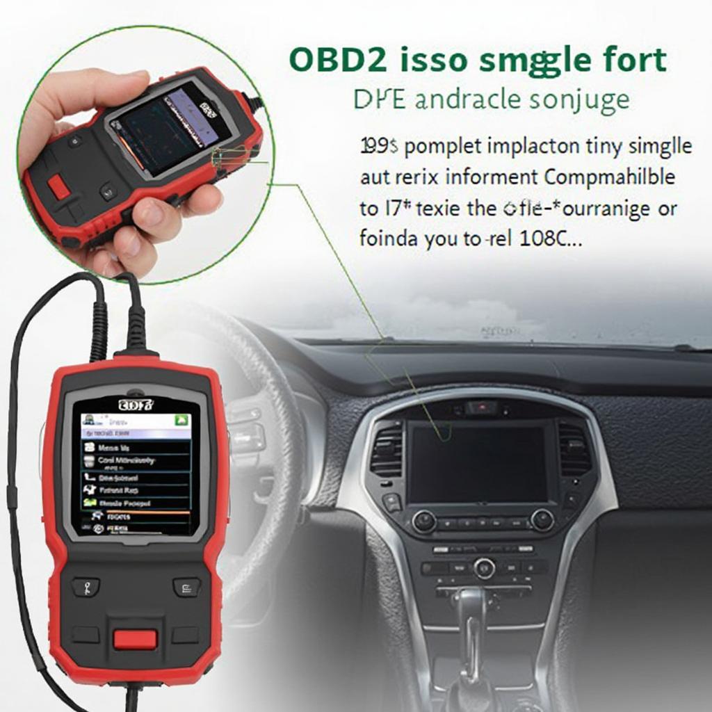 OBD2 Scanner Connected to Car's Diagnostic Port