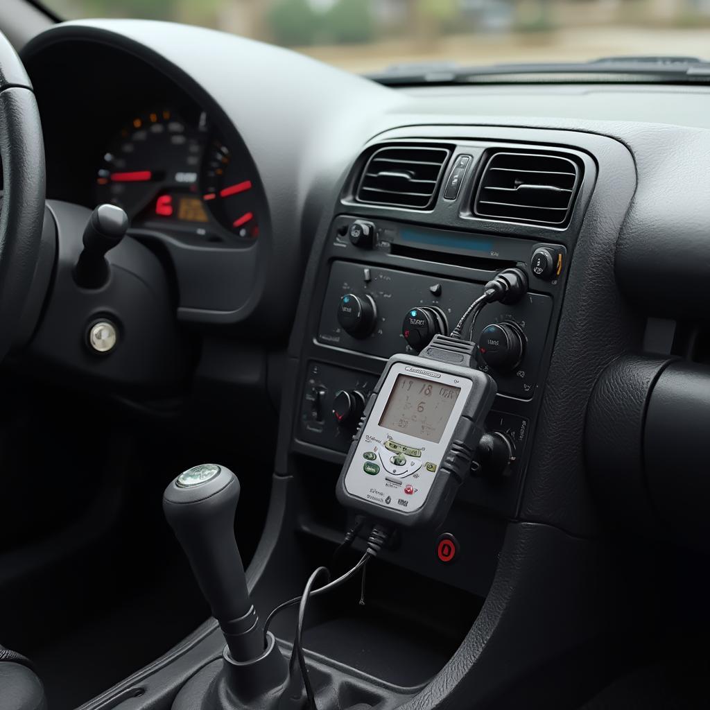 OBD2 Scanner Connected to a Toyota Celica