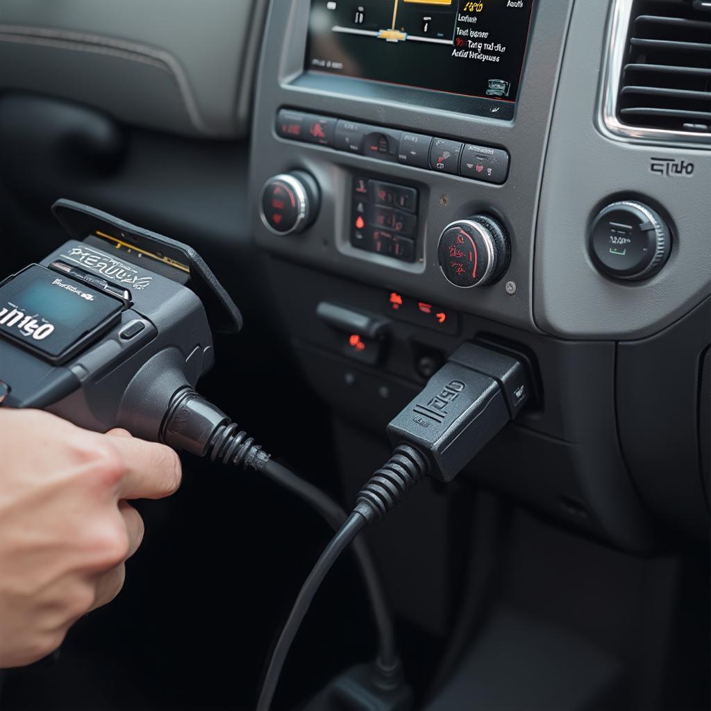 OBD2 Scanner Connected to a Chevrolet Suburban