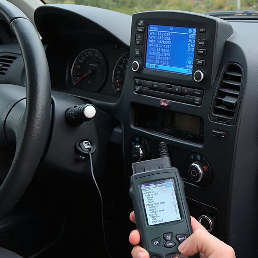 OBD2 Scanner Connected to Fiat Siena 2002