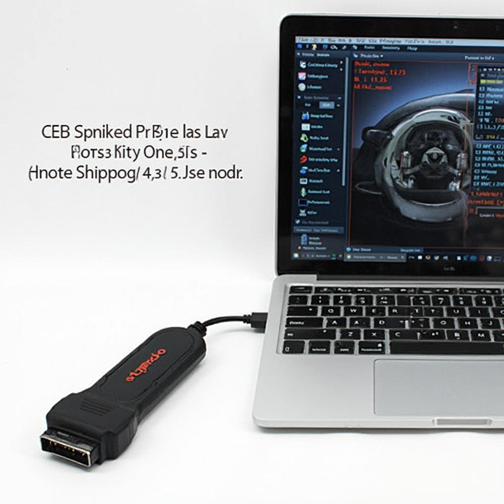 OBD2 Scanner Connected to Laptop