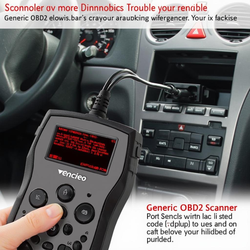 OBD2 Scanner Connected to 2005 Mitsubishi Endeavor