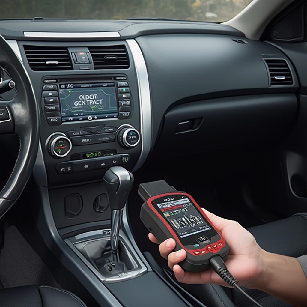 OBD2 Scanner Connected to a Nissan Altima