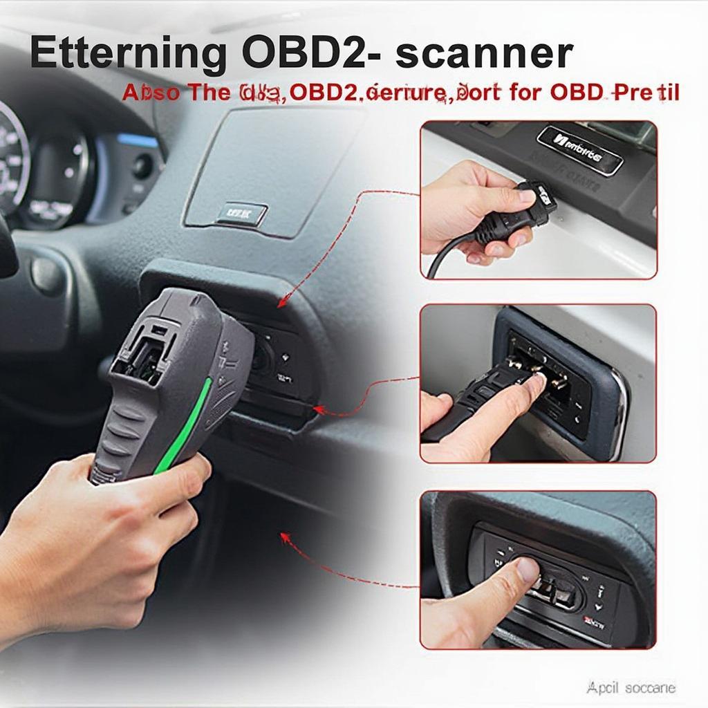 OBD2 Scanner Connected to Port