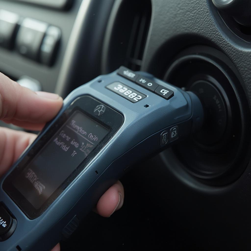 OBD2 Scanner Connected to a Car's Port