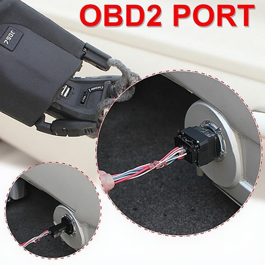 OBD2 Scanner Connected to Saab