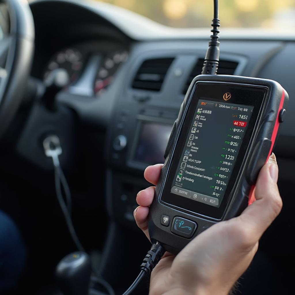 OBD2 Scanner Connected to a VW T4