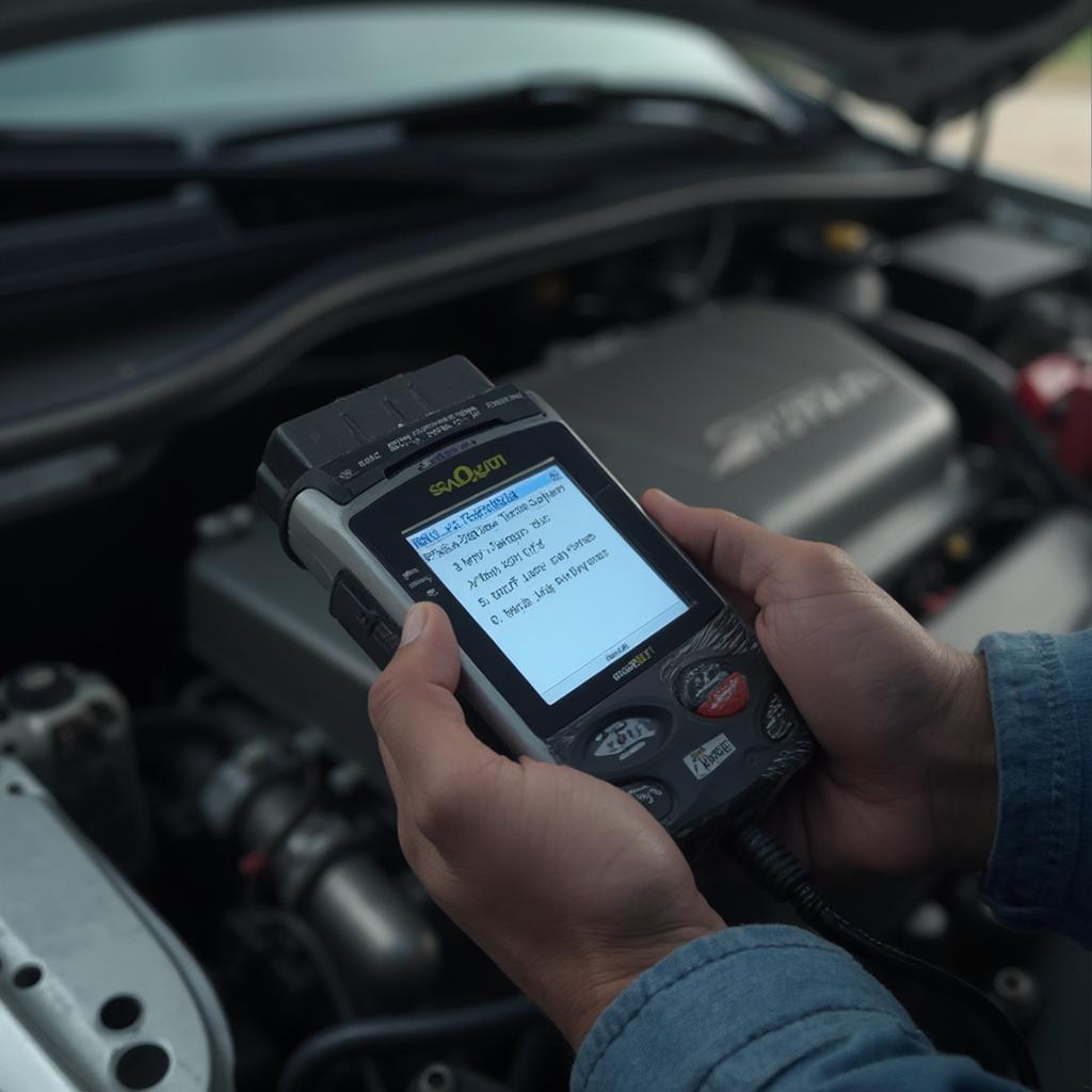 OBD2 Scanner Diagnosing Car Issues