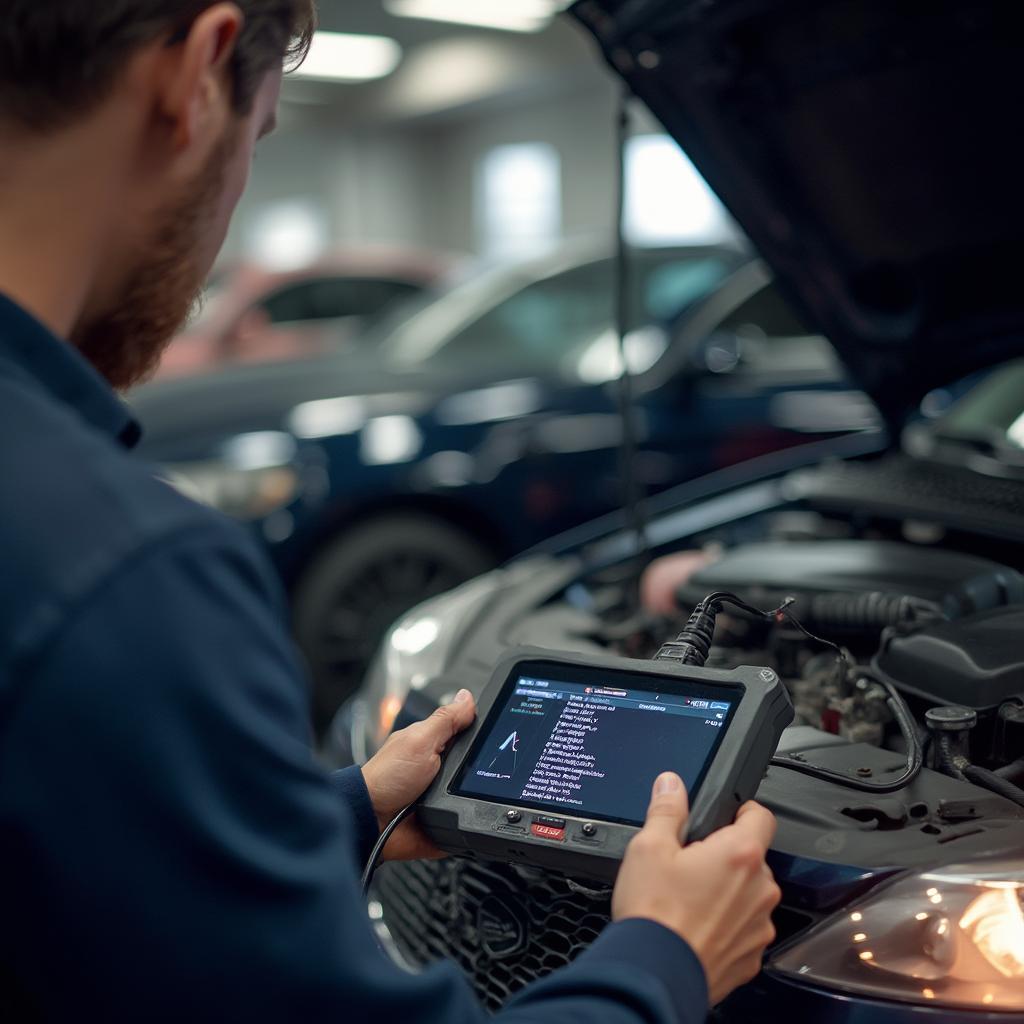 OBD2 Scanner Diagnosing Car Issues