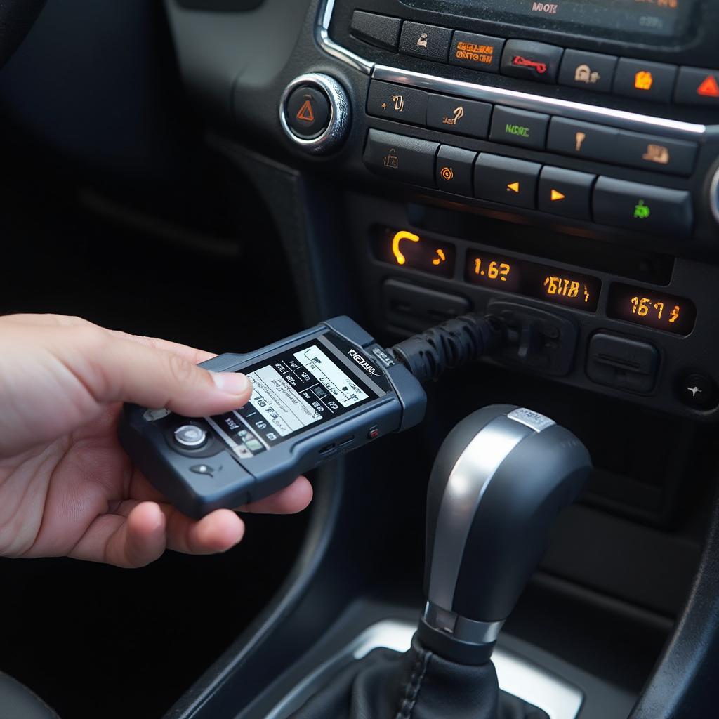 OBD2 Scanner Diagnosing a Honda