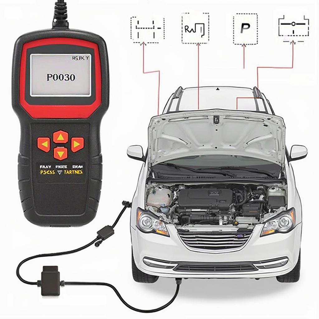 OBD2 Scanner Diagnosing P0030 Code