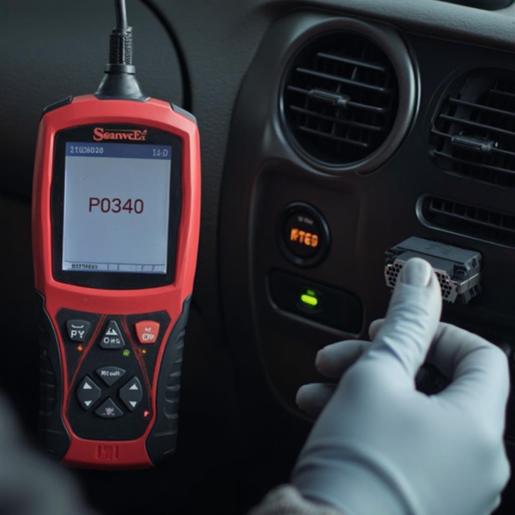 Using an OBD2 Scanner to Diagnose a P0340 Code