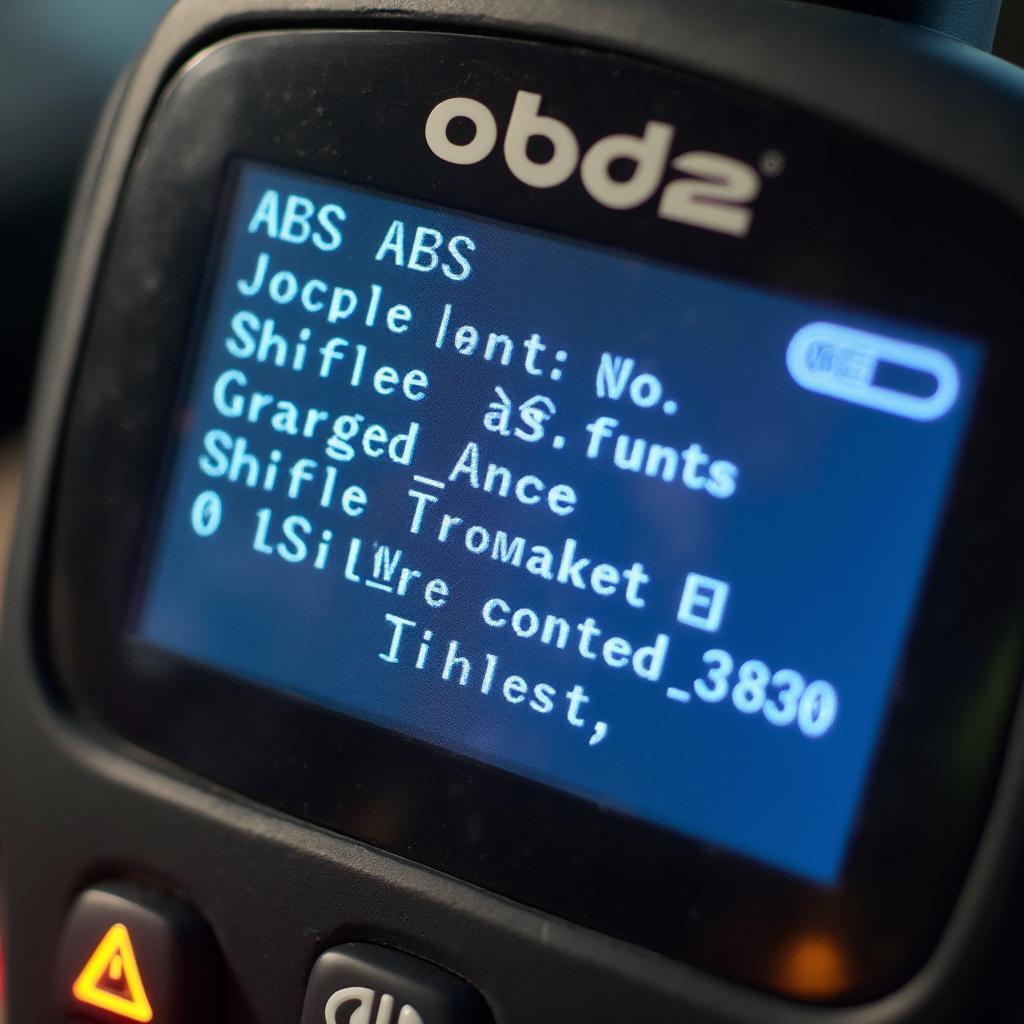 OBD2 Scanner Displaying ABS Code