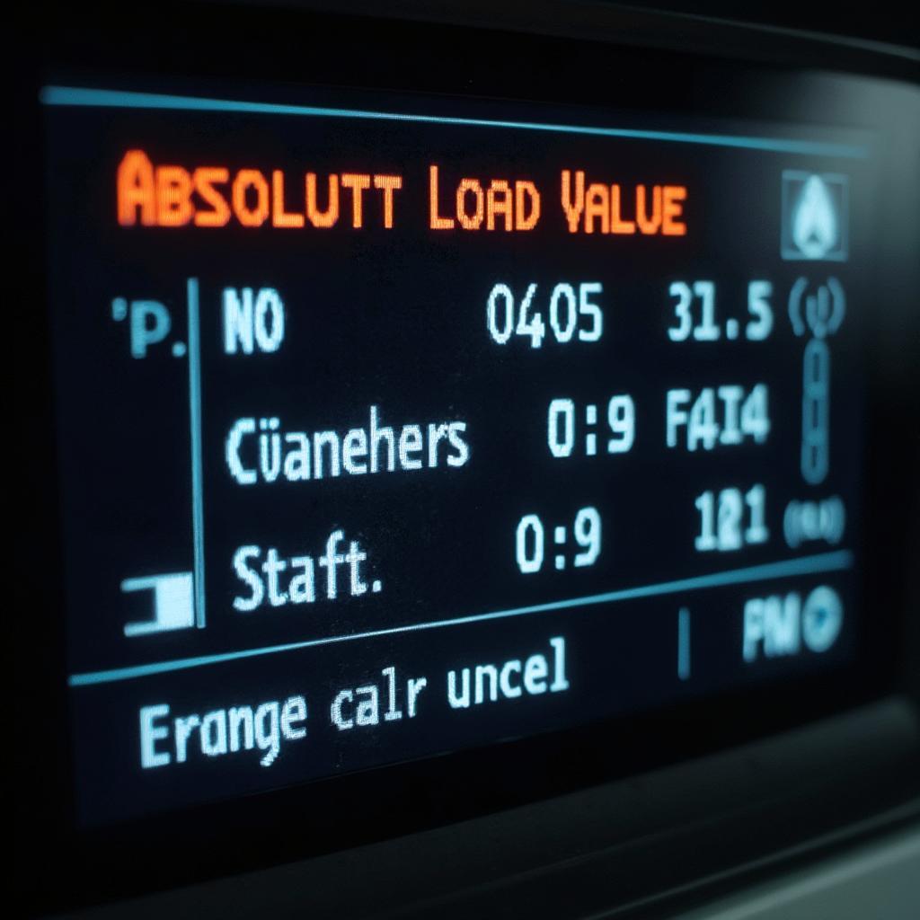 OBD2 Scanner Displaying Absolute Load