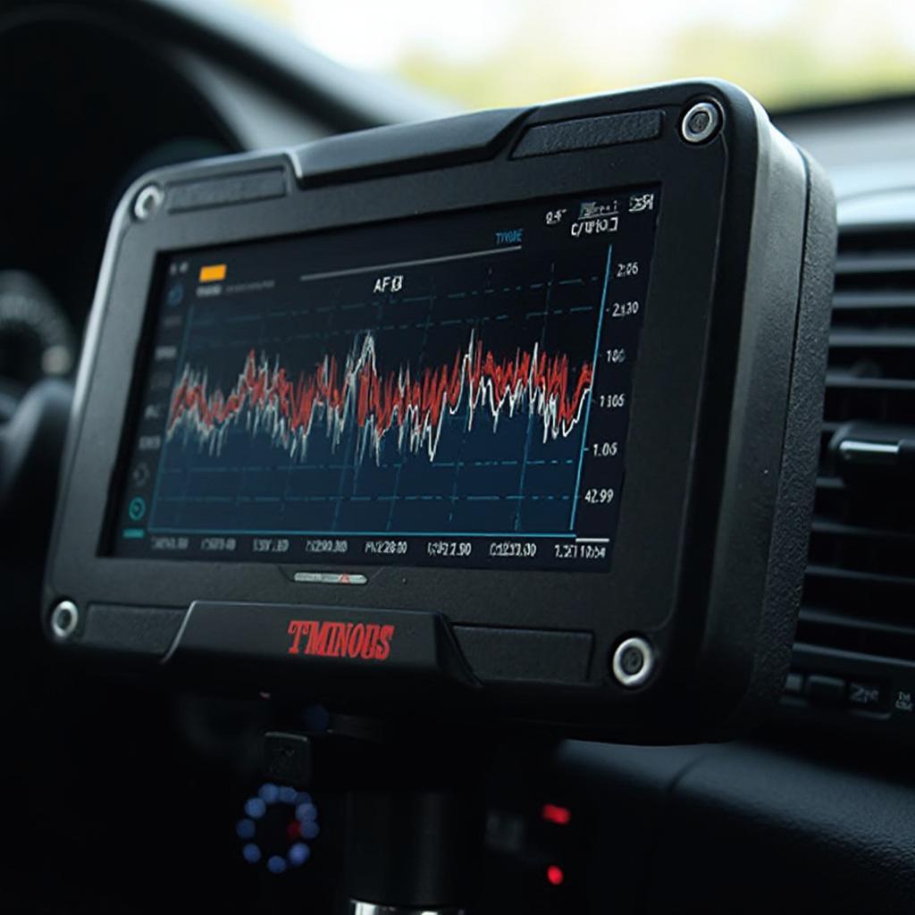 OBD2 Scanner Displaying AFRS Graph