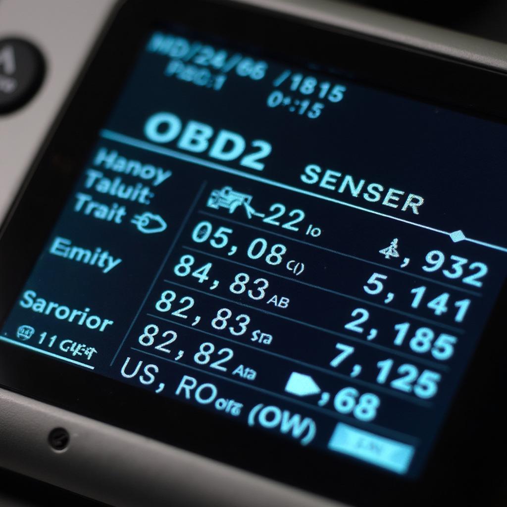 OBD2 Scanner Displaying Converted Analog Data