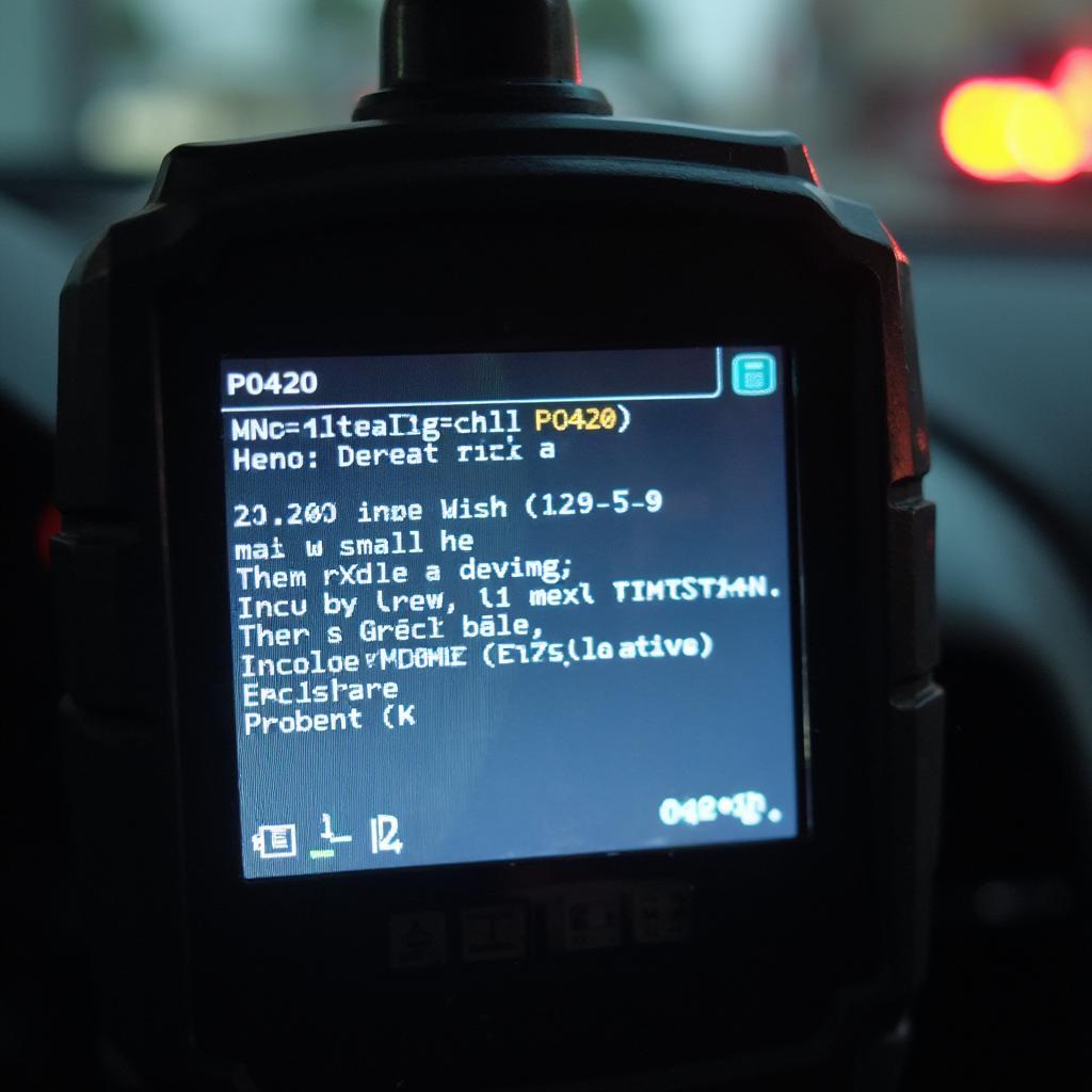 OBD2 Scanner Displaying Code P0420