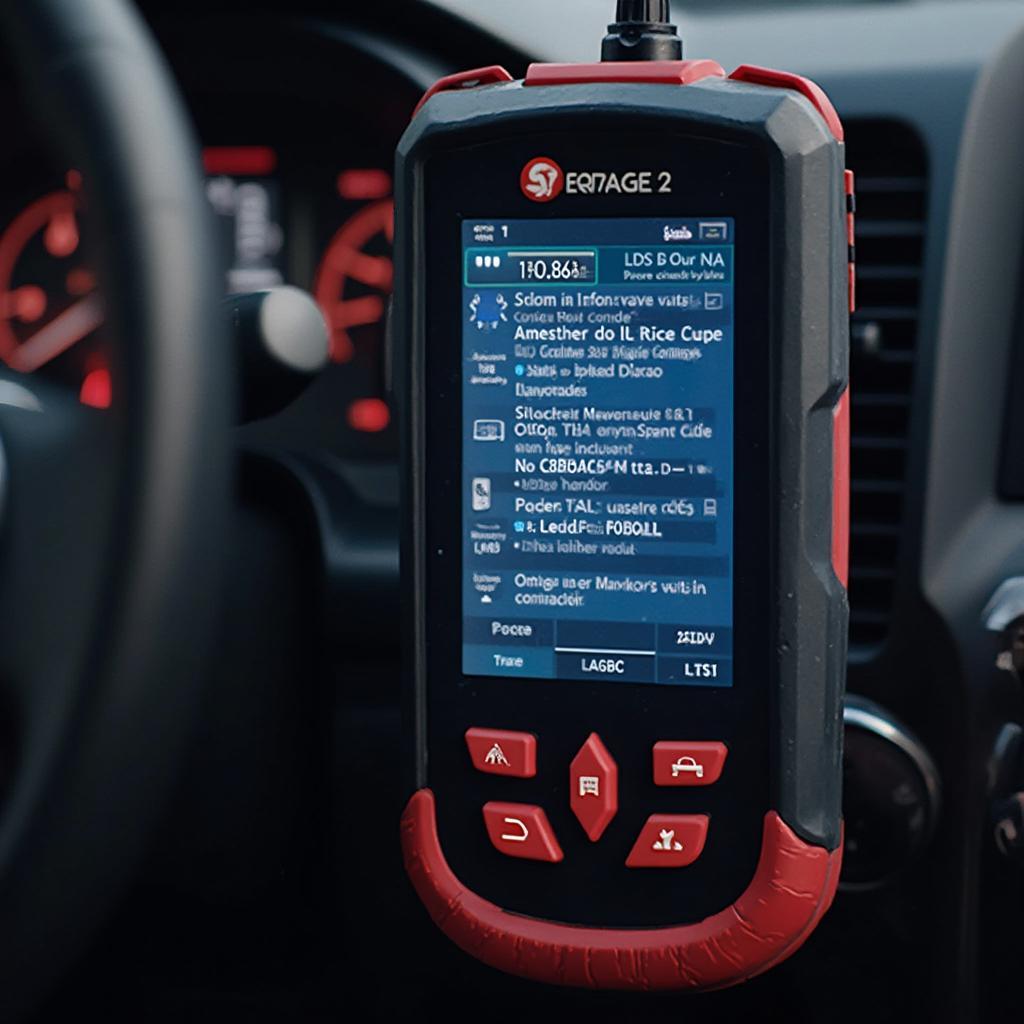 OBD2 Scanner Displaying Diagnostic Trouble Codes