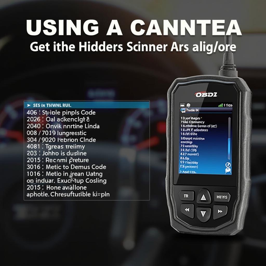 OBD2 scanner displaying diagnostic trouble codes while the check engine light is off.