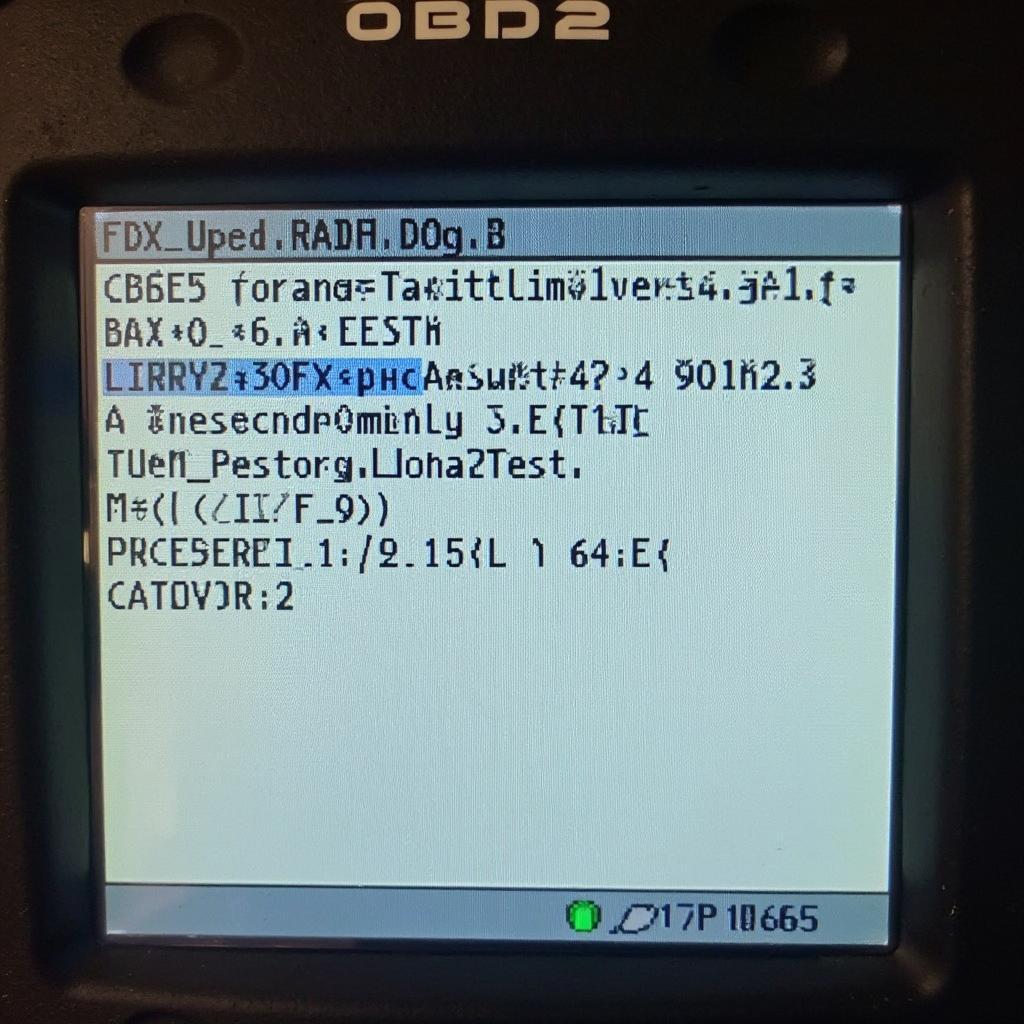 OBD2 Scanner Displaying Diagnostic Trouble Codes on a Land Rover Discovery 2