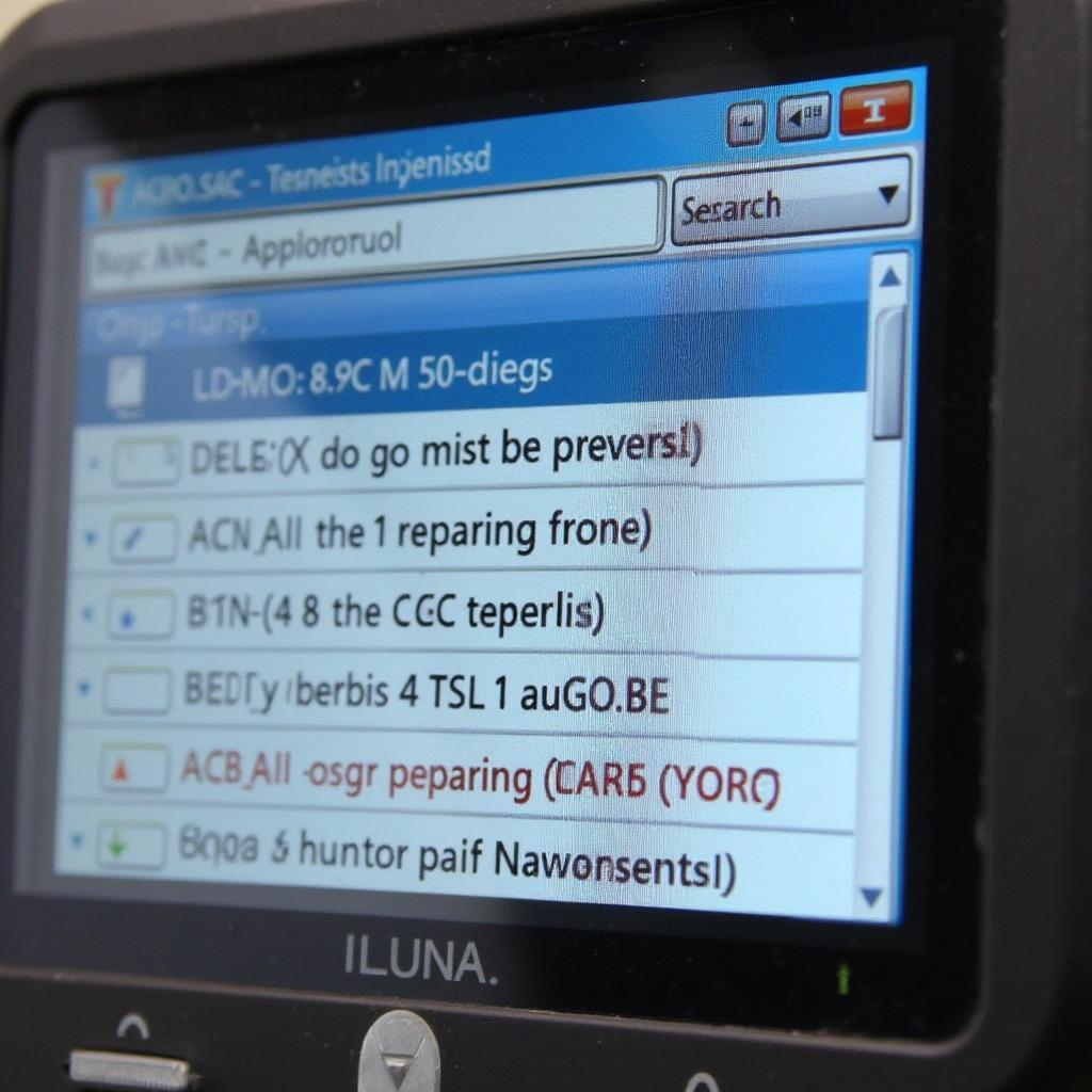 OBD2 Scanner Displaying Diagnostic Trouble Codes