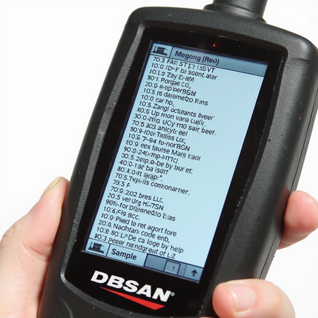 OBD2 Scanner Displaying Diagnostic Codes Nissan Altima