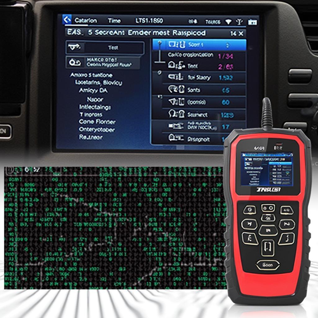 OBD2 Scanner Displaying Diagnostic Data