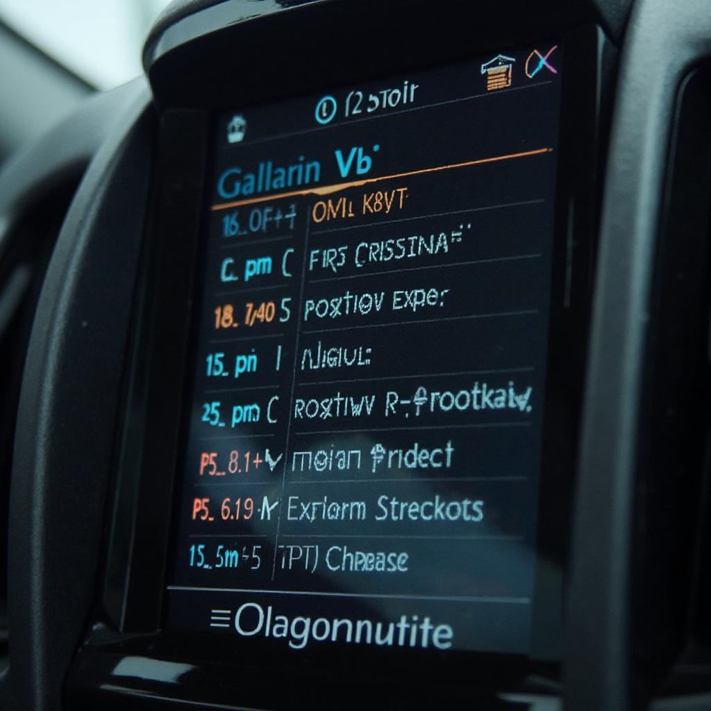 OBD2 Scanner Displaying Diagnostic Data