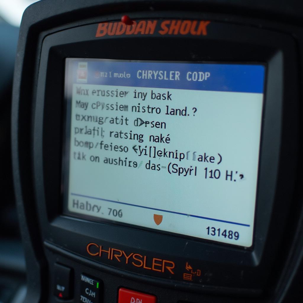 OBD2 Scanner Displaying DTC on Chrysler 300