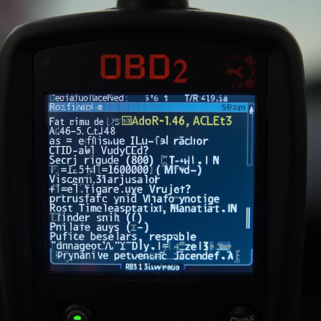 OBD2 Scanner Displaying DTC Codes on a 2009 Silverado