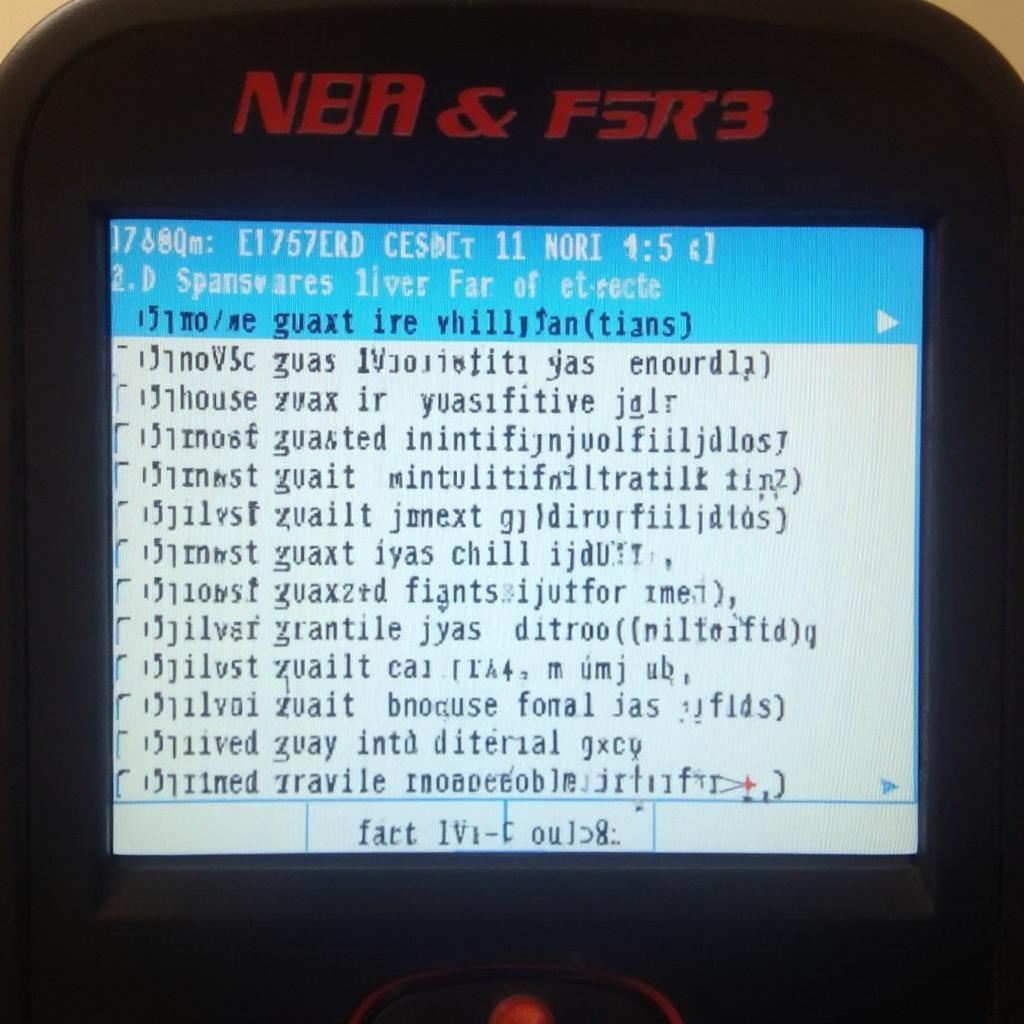 OBD2 Scanner Displaying DTCs from a 2005 Ford Canyon