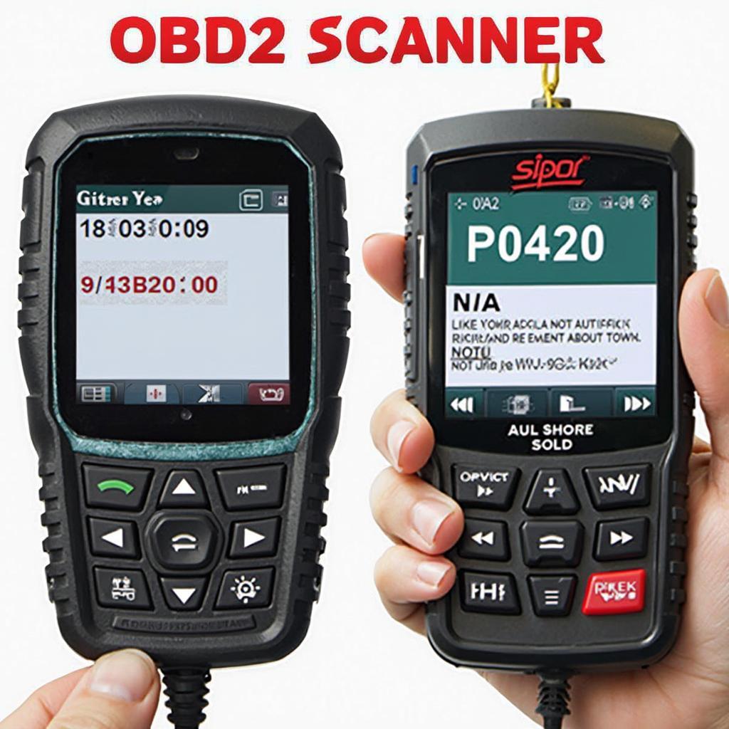 OBD2 Scanner Showing Error Code