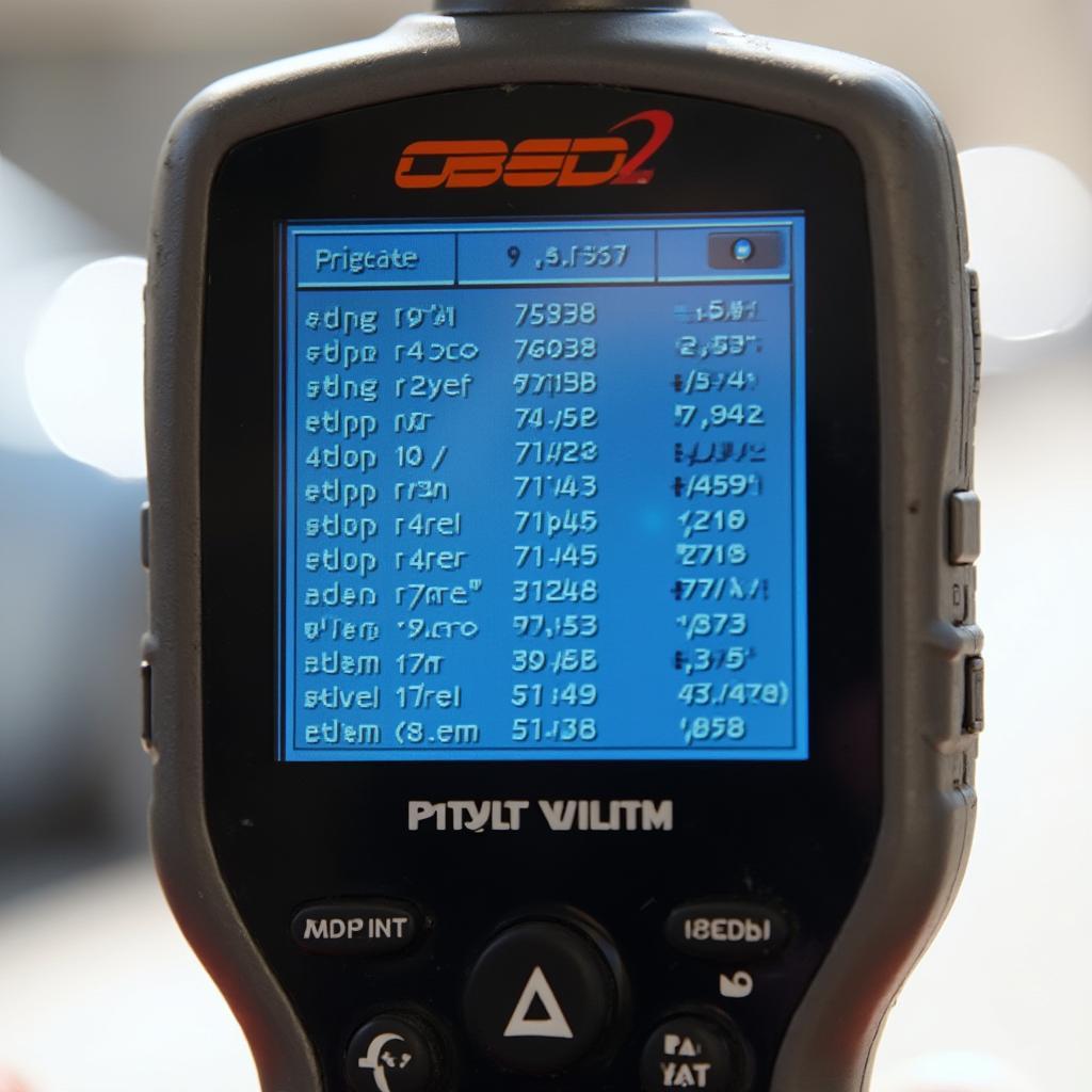 OBD2 Scanner Displaying Generic Data