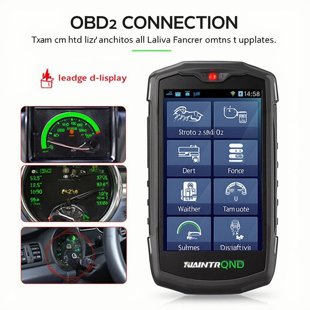 OBD2 Scanner Displaying Green Light and Data