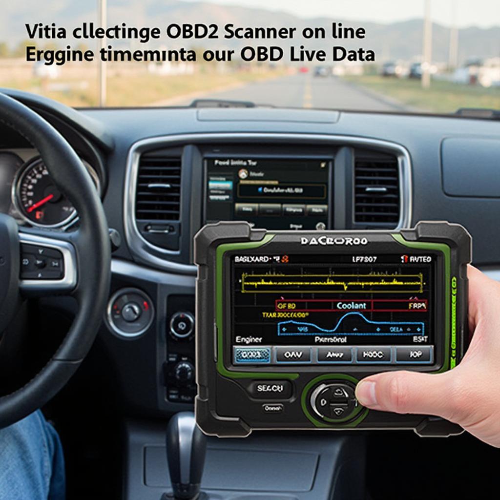 OBD2 Scanner Displaying Live Data