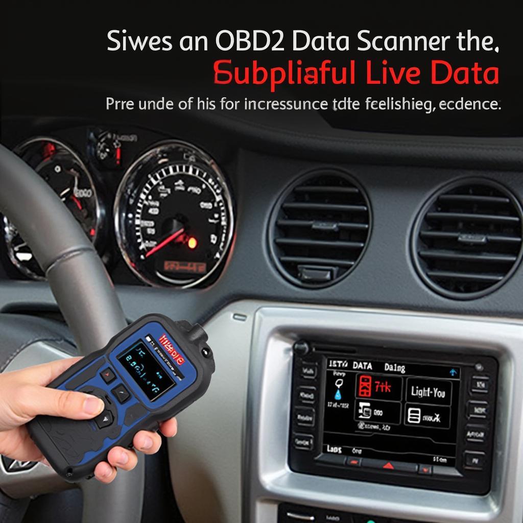 OBD2 Scanner Displaying Live Data During a Vehicle Diagnostic Test