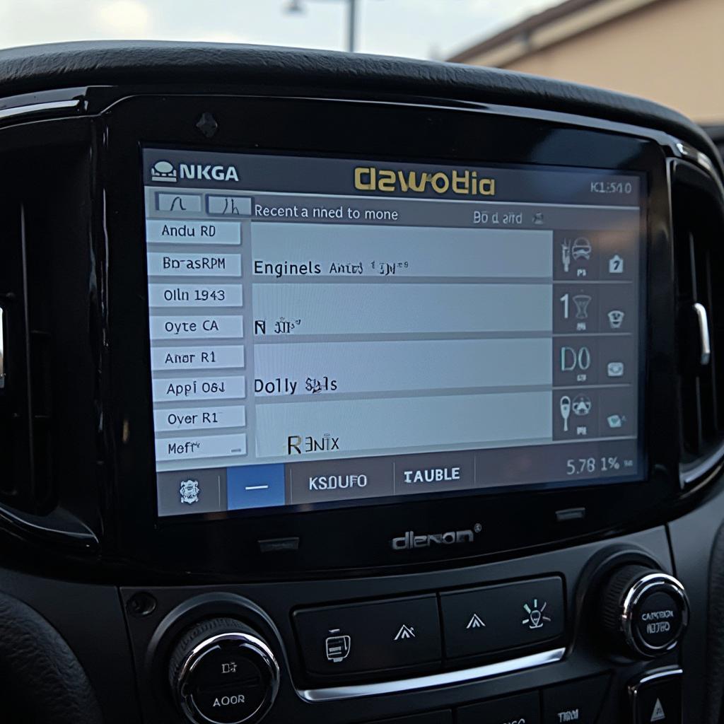 OBD2 Scanner Displaying Nissan Maxima Data