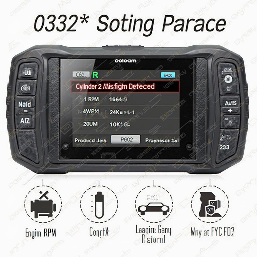 OBD2 Scanner Displaying P0302 Code