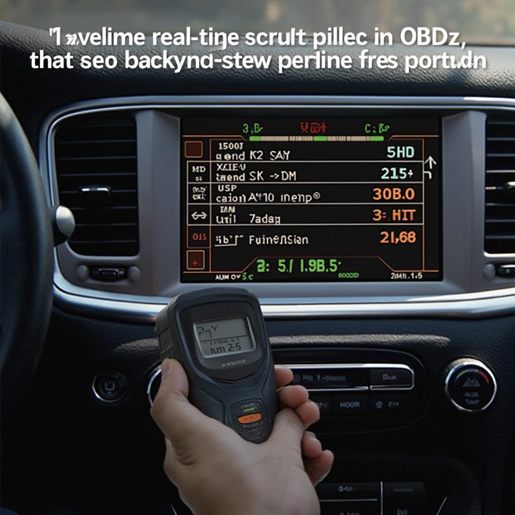 OBD2 Scanner Displaying Real-Time Data