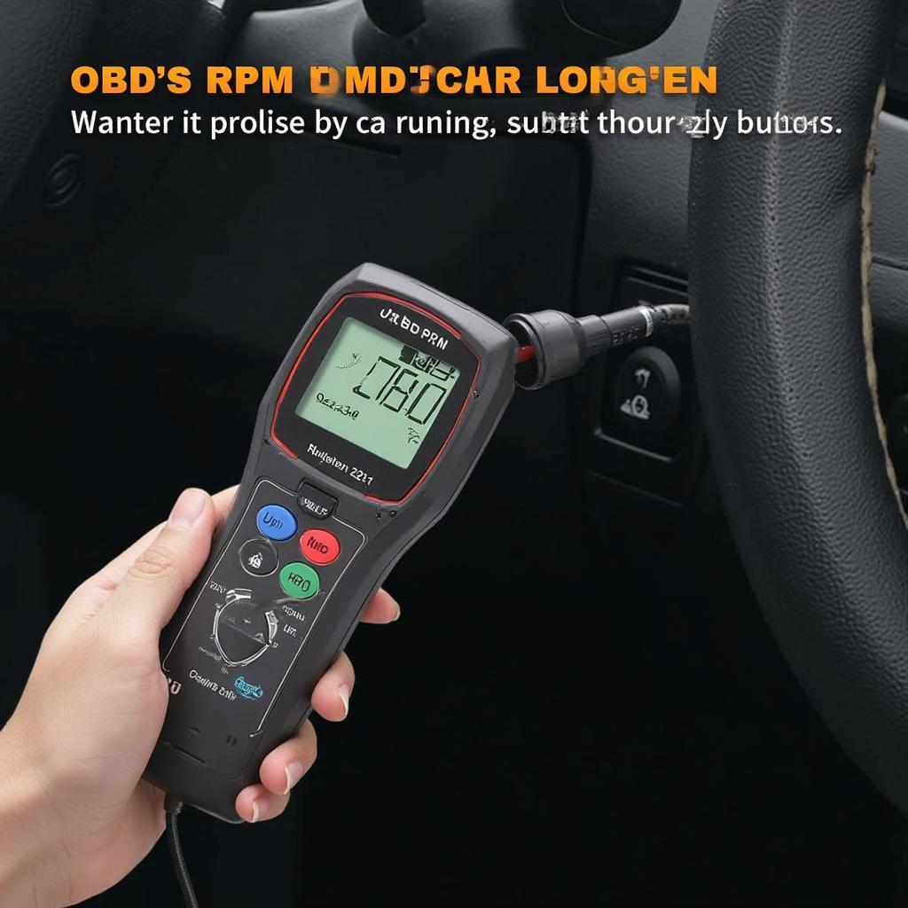 OBD2 Scanner Displaying RPM