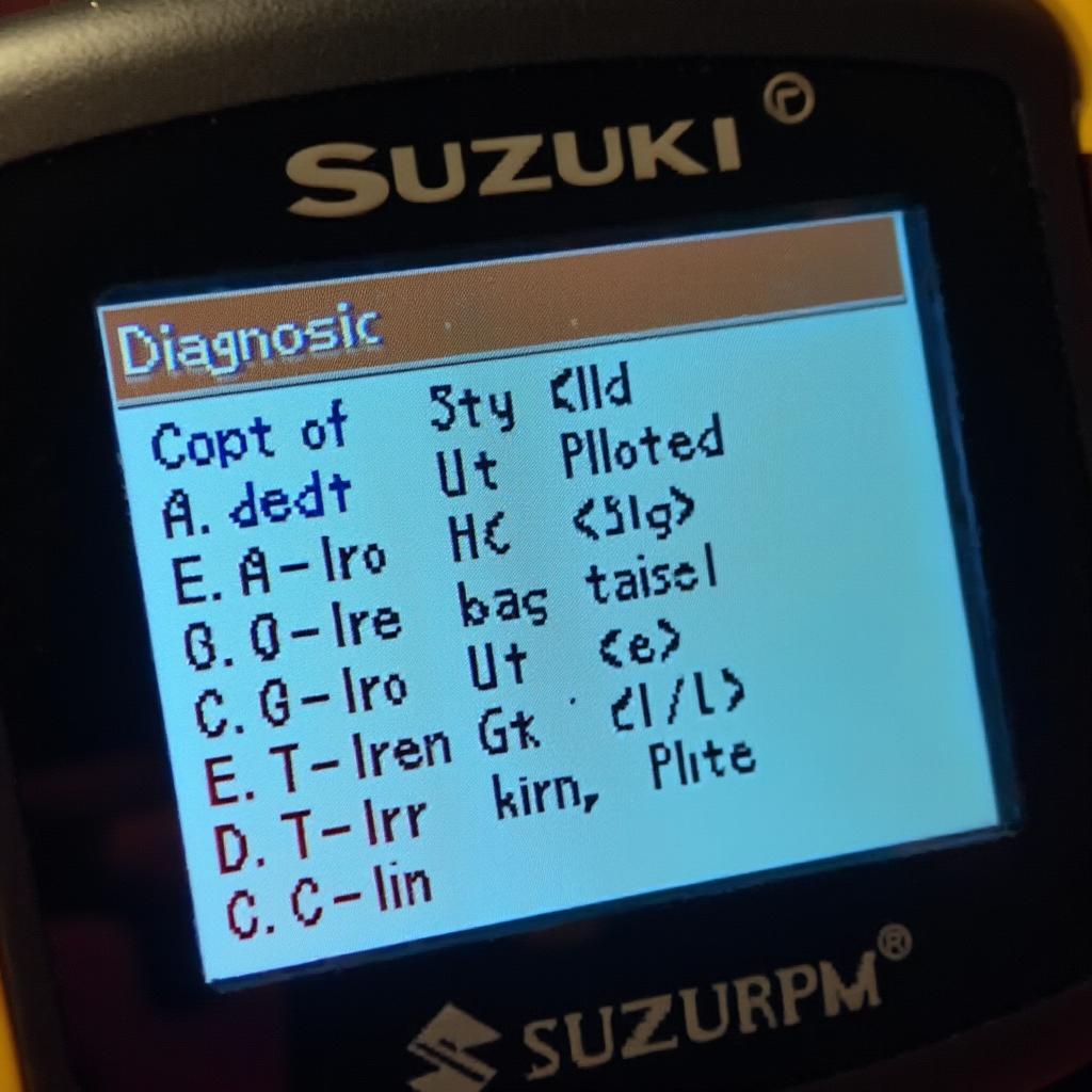 OBD2 Scanner Displaying Diagnostic Trouble Codes