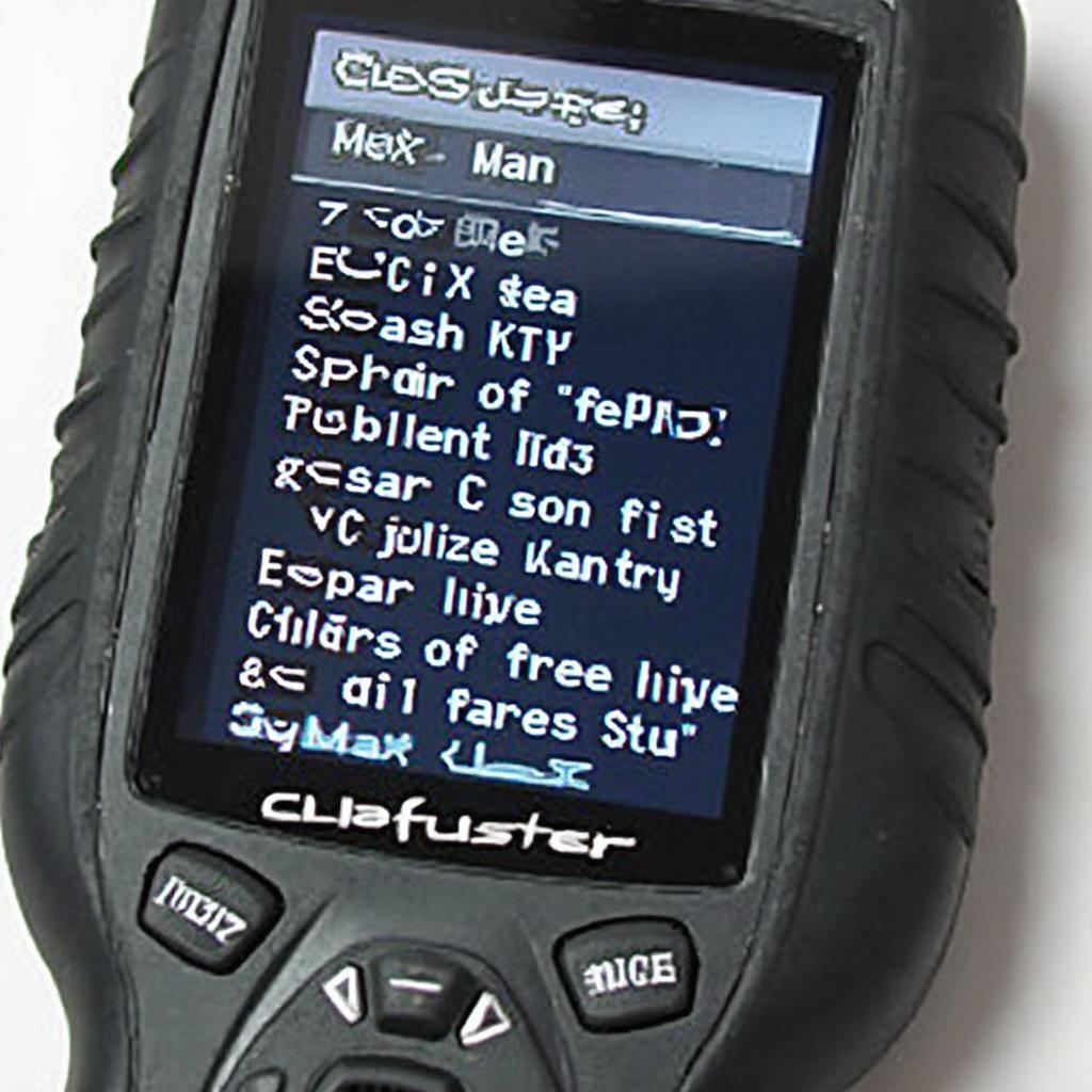 OBD2 Scanner Displaying Trouble Codes